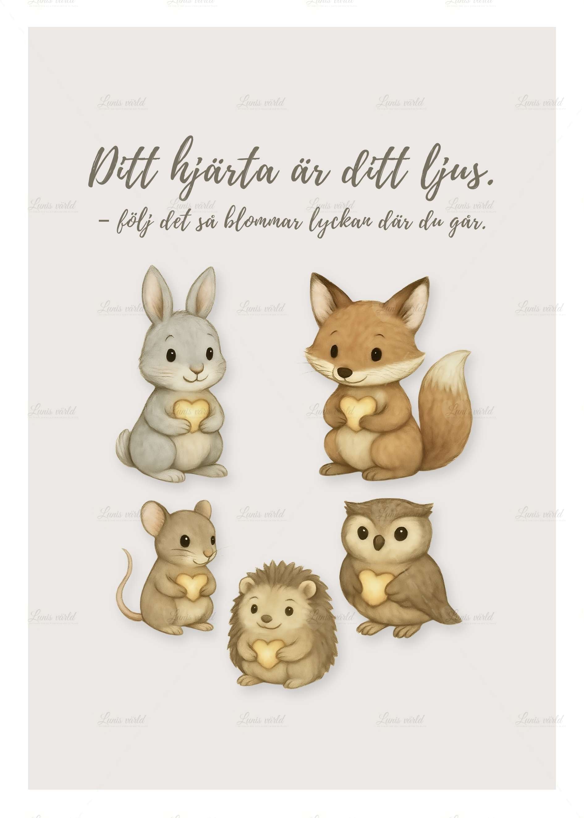 Poster - Ditt hjärta är ditt ljus